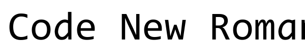 Code New Roman font preview